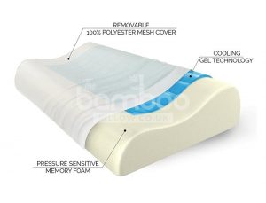 cool gel memory foam support pillow