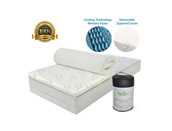 The New Memory Foam Bamboo Mattress Topper The Bamboo Pillow